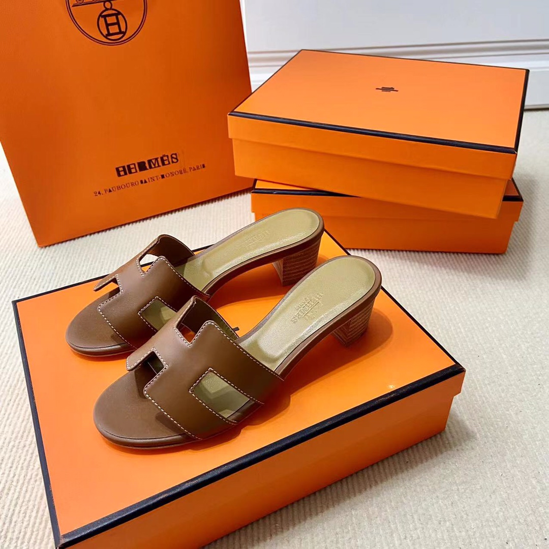 에르메스 올수공 오아시스 슬리퍼 샌들 스위프트 38